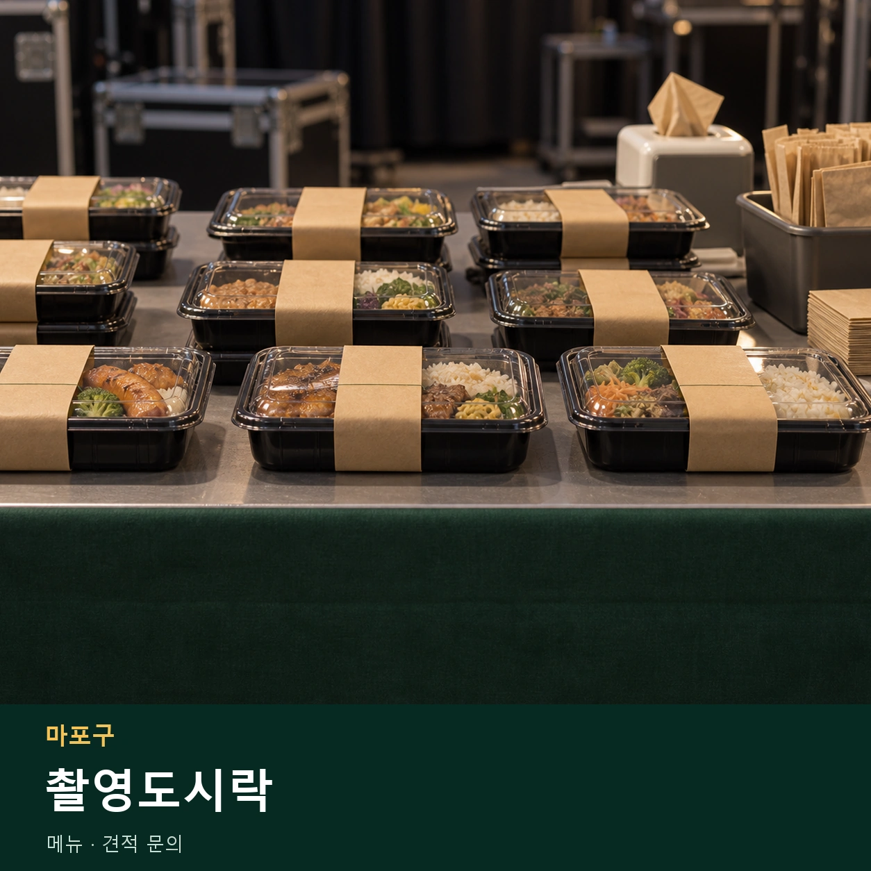 마포구 촬영도시락 메뉴와 주문 목적 안내 이미지