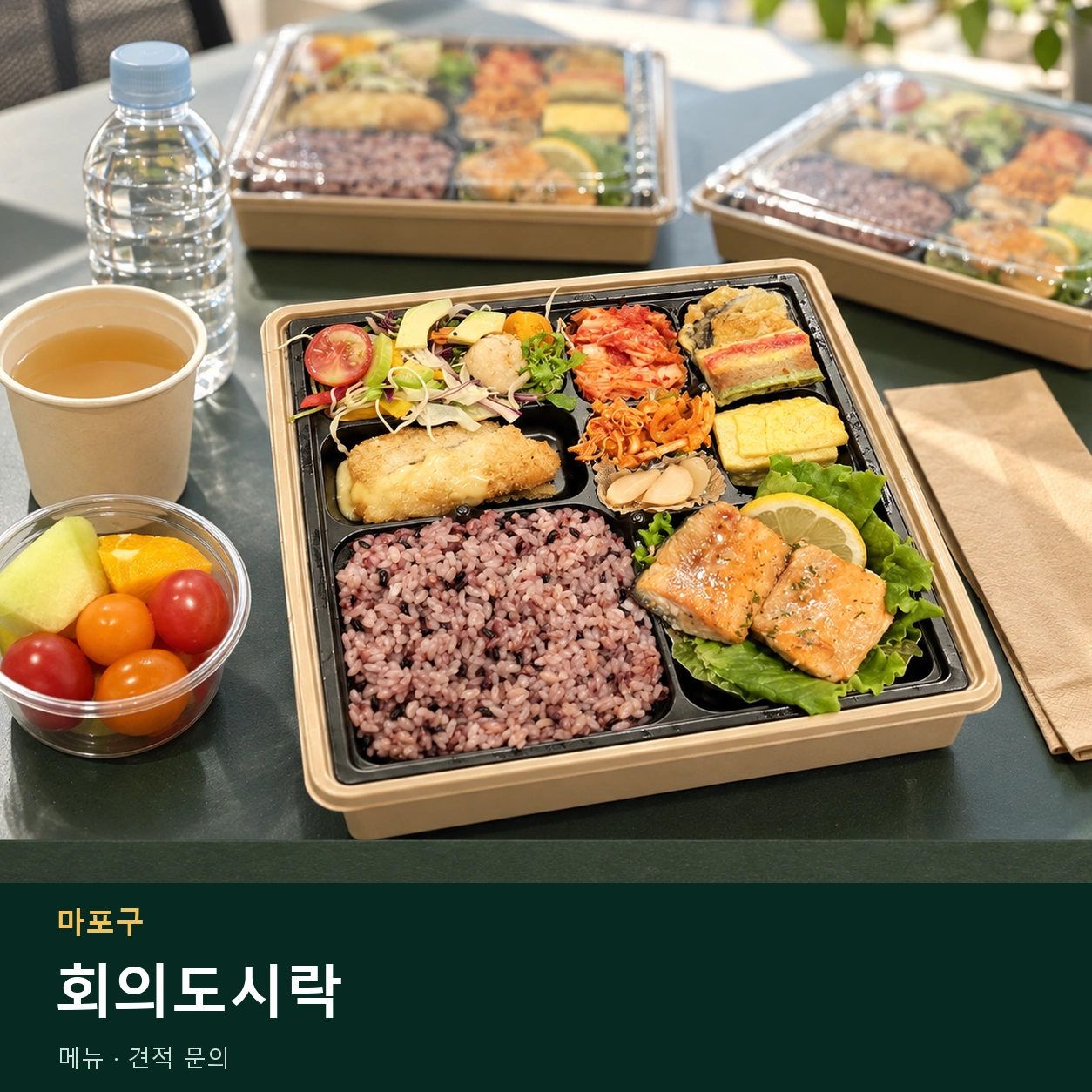 마포구 회의도시락 메뉴와 주문 목적 안내 이미지