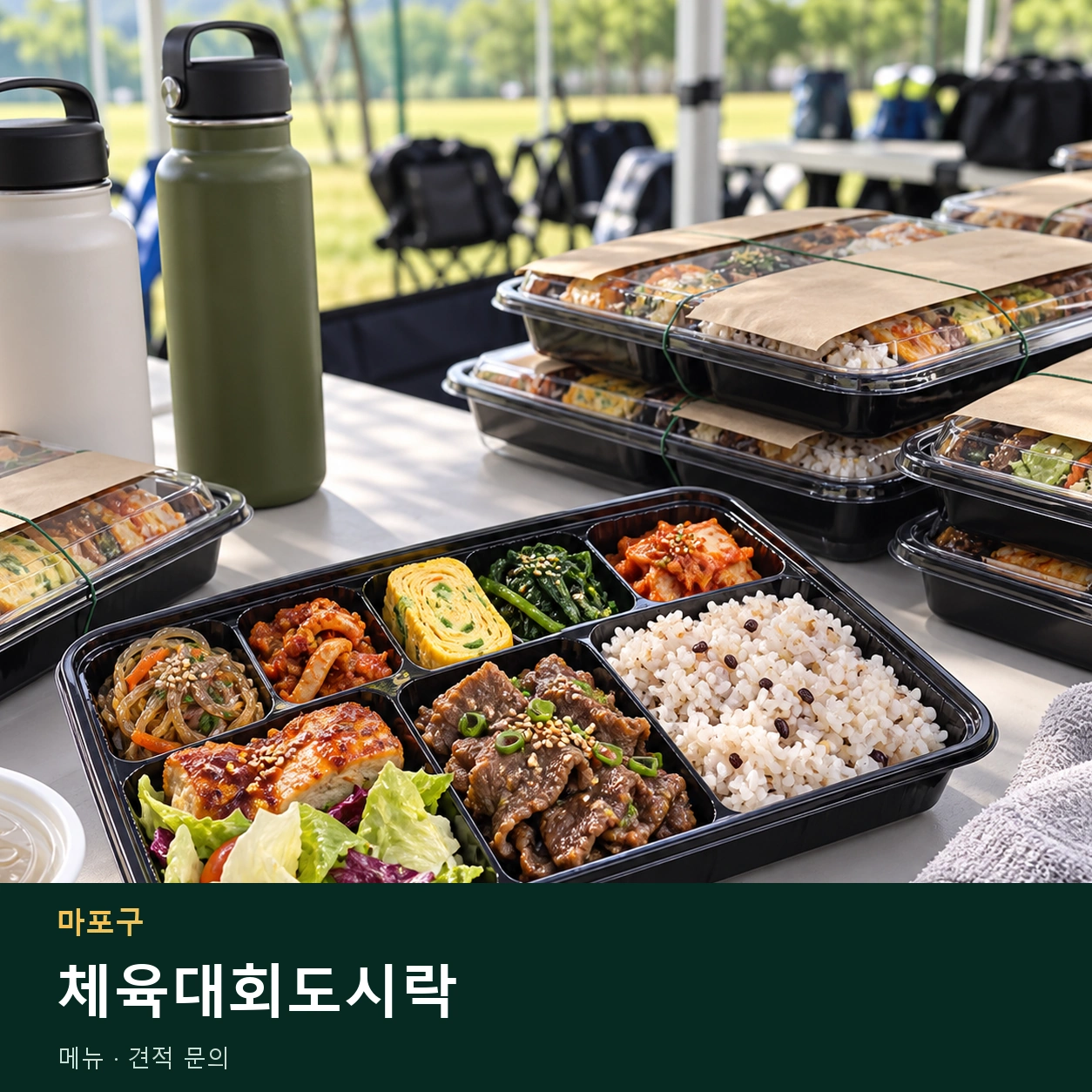 마포구 체육대회도시락 메뉴와 주문 목적 안내 이미지
