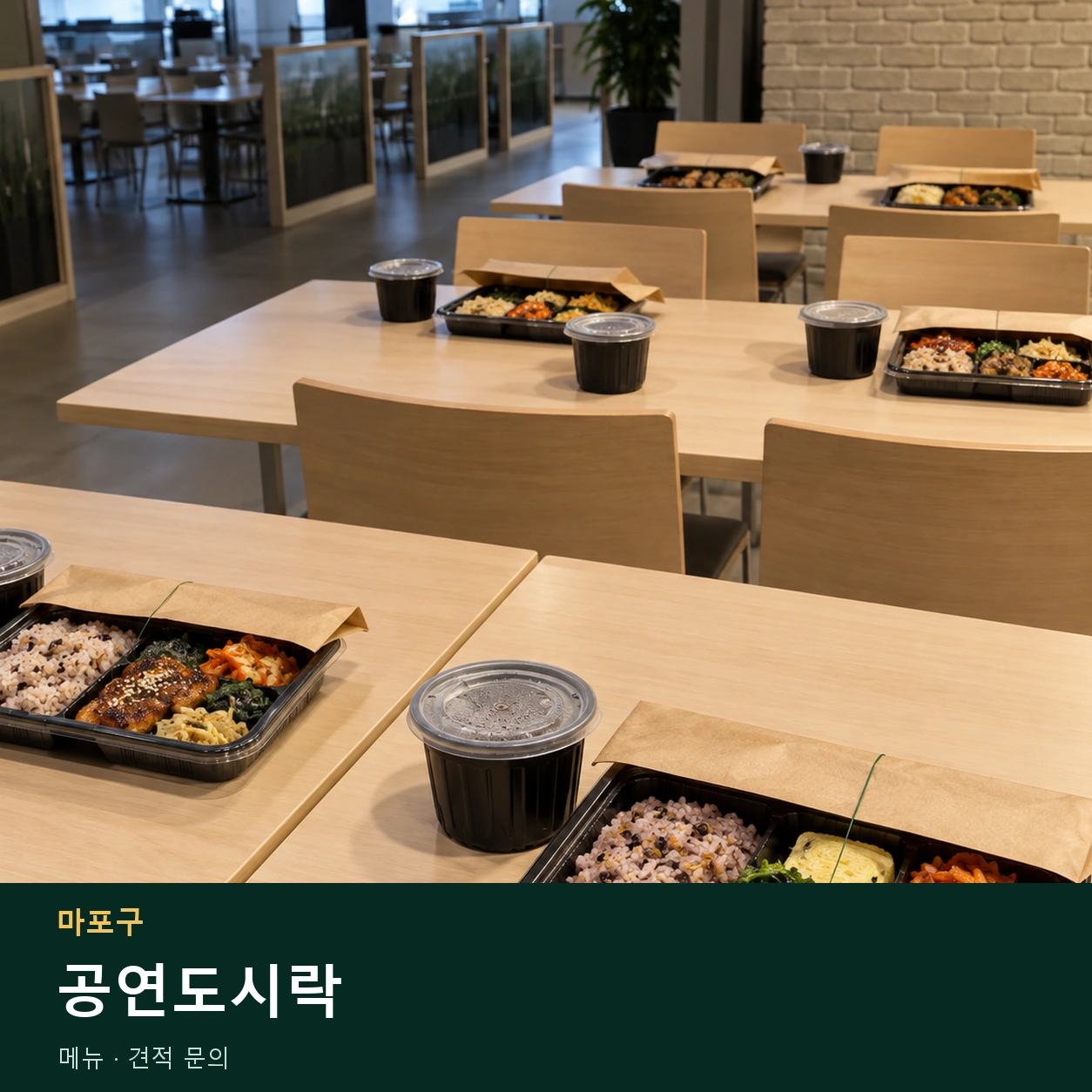 마포구 공연도시락 메뉴와 주문 목적 안내 이미지